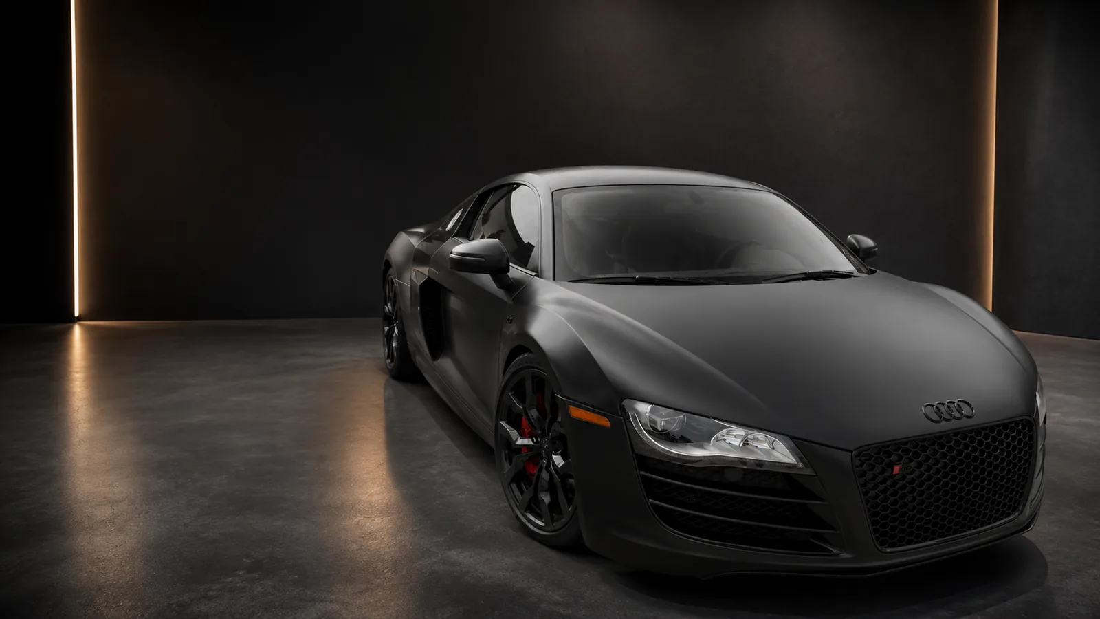 Matte black Audi R8 sports car detailed and ceramic coated by Grandlux Detailing in Frisco, TX